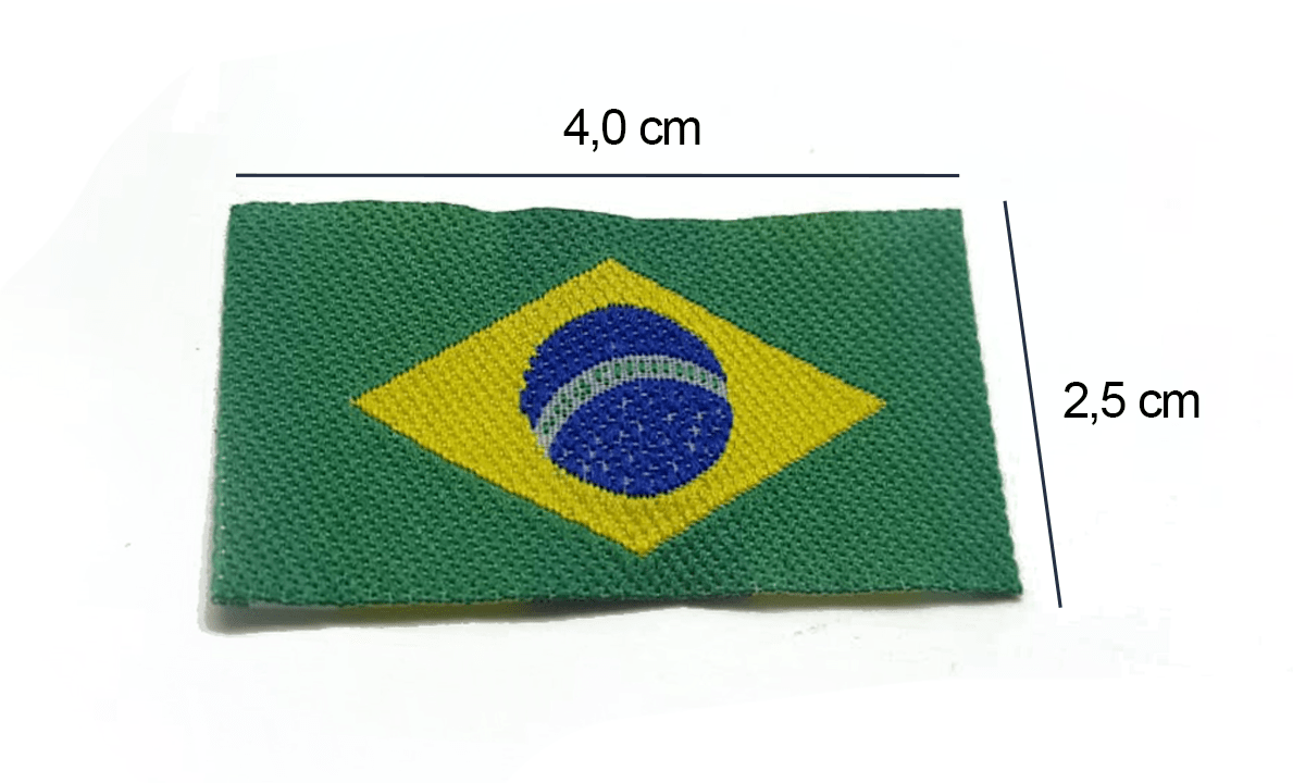 Aplique "Bandeira do Brasil" - C/ 100 Unidades