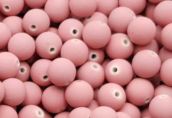 Miçangas Bolas Miçanga Bola Amarela Emborrachada 6mm - 40 gr